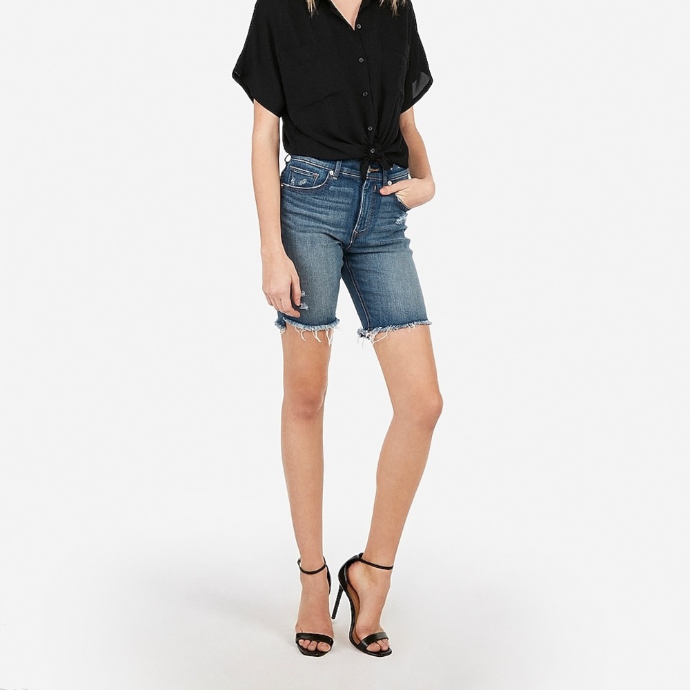 Express denim perfect Bermuda shorts